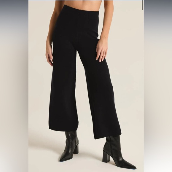 Z Supply Elowen Sweater Knit Pant Black Medium - Picture 5 of 6